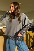 Bobby Mesh Layering Top Terrazzo Spot Prussian Navy